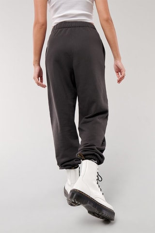 Baggy Fleece Broek Hoge Taille - Donkergrijs