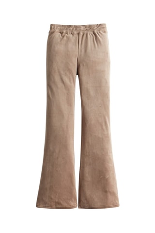Velours Broek Flare Hoge Taille - Bruin