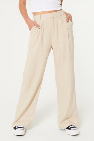 Linnen Broek Wide Legs - Ecru