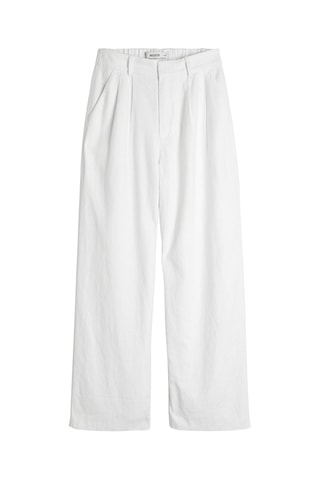 Linnen Broek Wide Legs - Wit