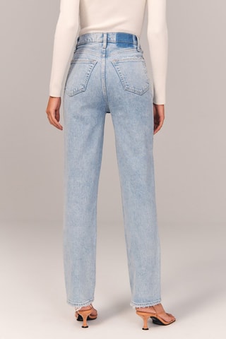 Rechte Jeans Hoge Taille - Hemelsblauw
