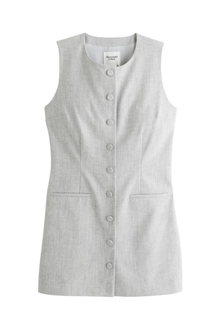 Vestido recto - Gris claro jaspeado