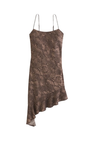 Vestido asimétrico - Marrón