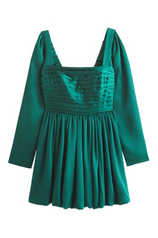 Vestido evasé - Verde