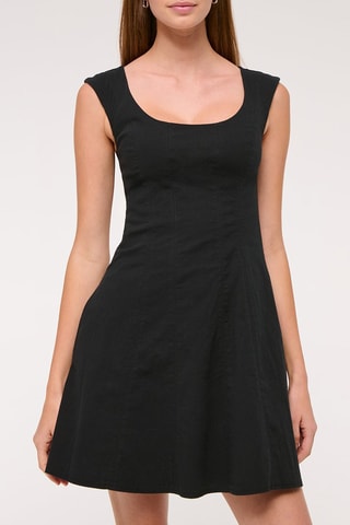 Vestido evasé - Negro