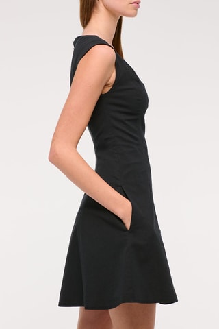 Vestido evasé - Negro