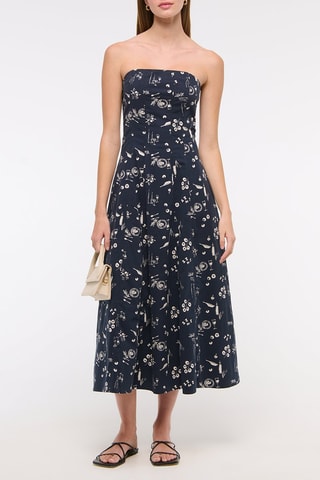 Vestido midi - Azul marino