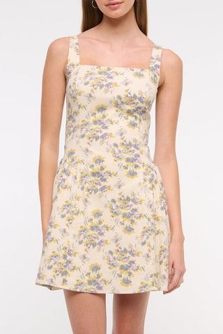 Vestido evasé - Crema