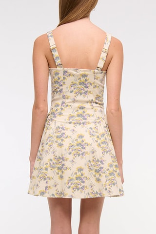 Vestido evasé - Crema
