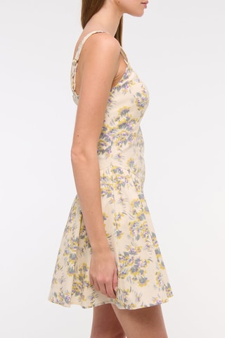 Vestido evasé - Crema