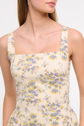 Vestido evasé - Crema