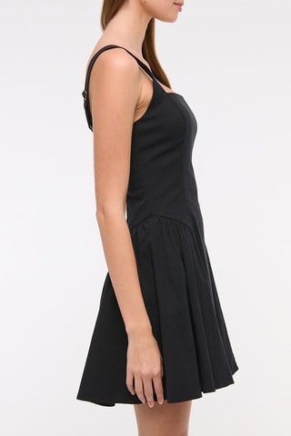 Vestido evasé - Negro