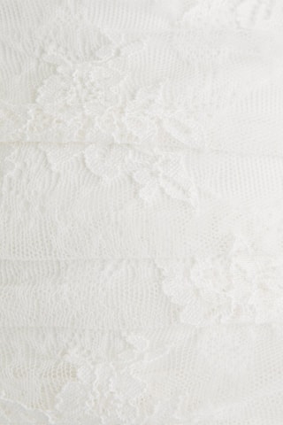 Vestido evasé de encaje - Blanco