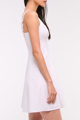 Vestido evasé - Blanco