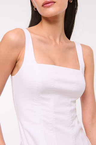 Vestido evasé - Blanco