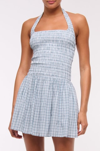 Vestido evasé - Celeste
