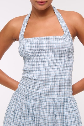 Vestido evasé - Celeste