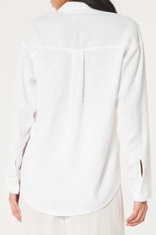 Oversized Linnen Blouse - Wit