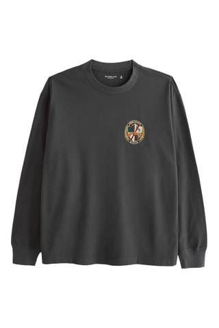 T-shirt relaxed - Zwart
