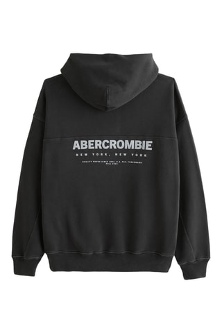 Sudadera polar con capucha - Negro