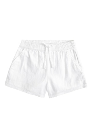 Short de lino - Blanco