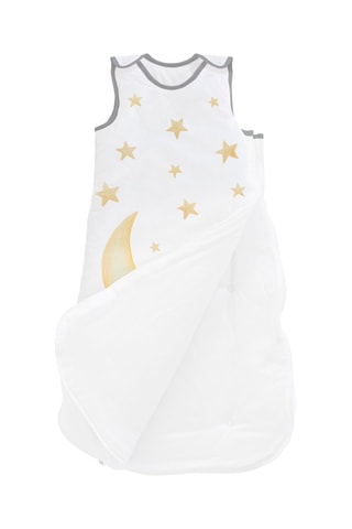 Saco de dormir Marlon Nights - 90 cm - Blanco y amarillo