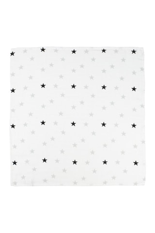 2 muselinas Cloé B - 120 x 120 cm - Beige y gris
