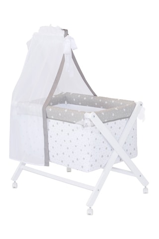 Minicuna de madera y juego de cuna Stars and dots - Hasta 10 meses - 5 piezas