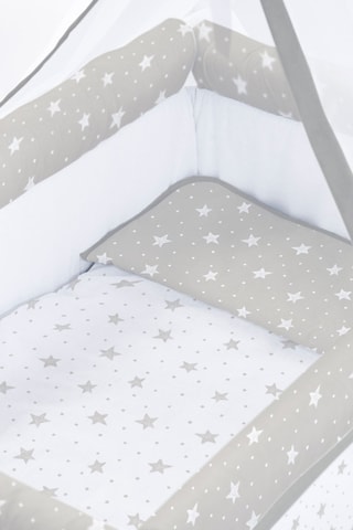 Minicuna de madera y juego de cuna Stars and dots - Hasta 10 meses - 5 piezas