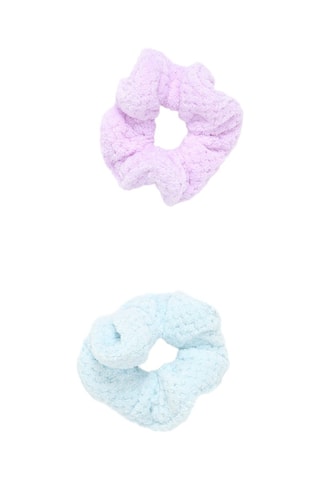 2 scrunchie - Celeste e malva