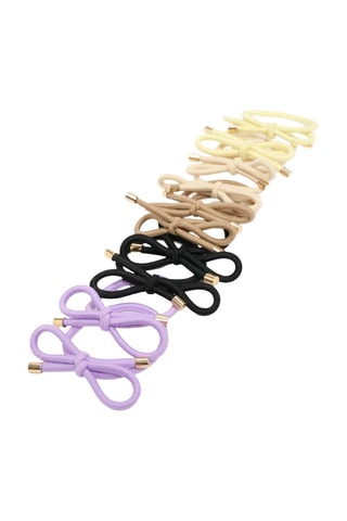 10 elastici per capelli - Malva e nero