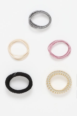 19 elastici per capelli - Rosa e nero