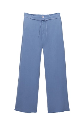 Pantaloni in lino - Cobalto