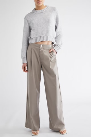 Pantaloni wide legs - Grigio