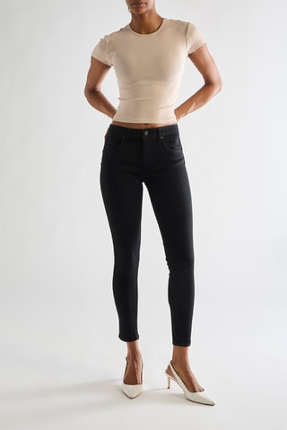Pantaloni skinny push-up - Nero