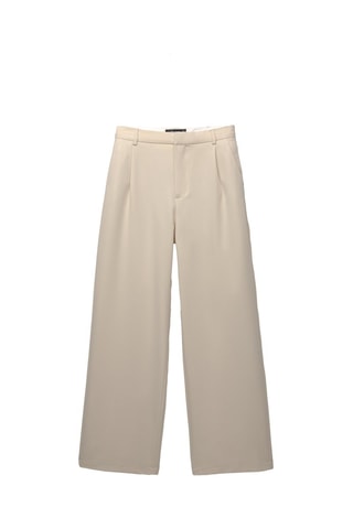 Pantaloni wide legs - Beige