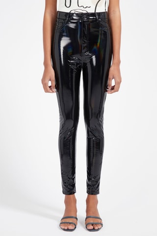 Pantaloni skinny a vita alta - Nero