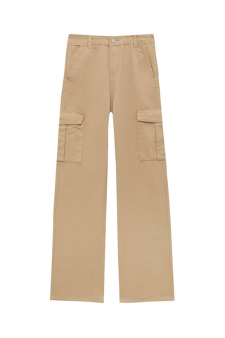 Pantaloni cargo a vita alta - Beige