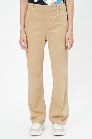 Pantaloni straight - 
Beige