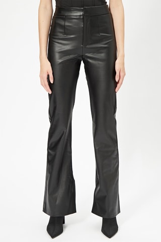 Pantaloni flare a vita alta - Marrone