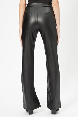 Pantaloni flare a vita alta - Marrone