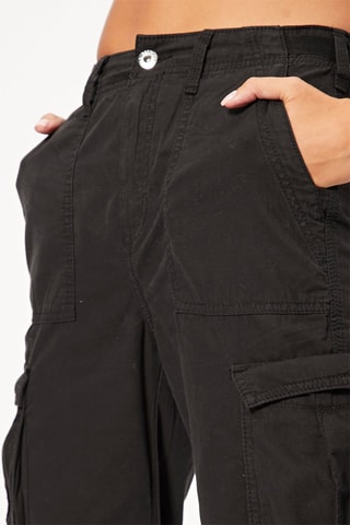 Pantaloni cargo a vita alta - Nero