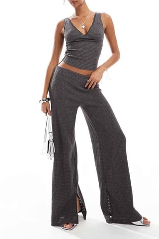 Pantaloni a vita alta - Grigio