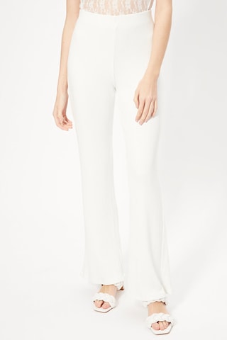 Pantaloni flare a vita alta - Bianco