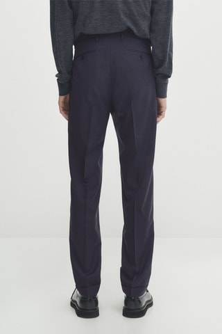 Pantaloni da completo in lana - Navy