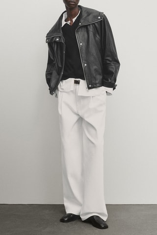 Pantaloni wide legs - Bianco