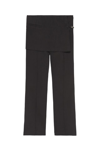 Pantaloni effetto trompe-l’œil - Nero