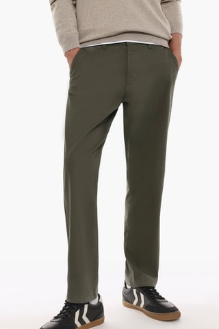 Pantaloni chino slim - Verde oliva