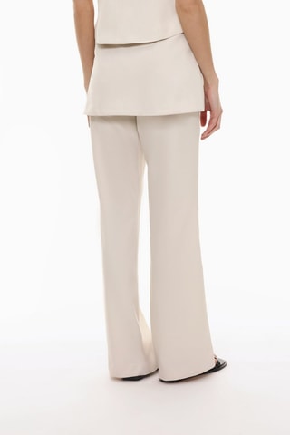 Pantaloni effetto trompe-l’œil a vita alta - Ecrù