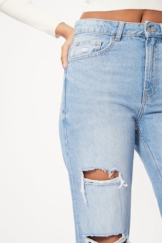 Jeans mom a vita alta - Azzurro